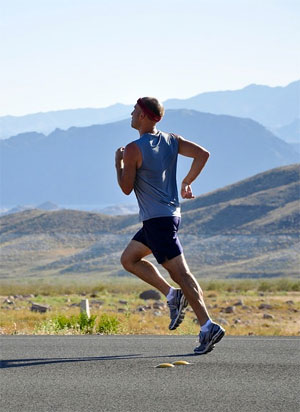 Man Running on Road