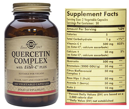 Solgar Quercetin Complex with Ingredients List