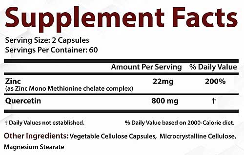 Sandhus Nutrition Quercetin Ingredients